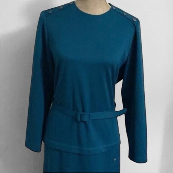 D'ALLAIRD'S Vintage Blue Long Dress Medium / Large - Picture 4 of 14